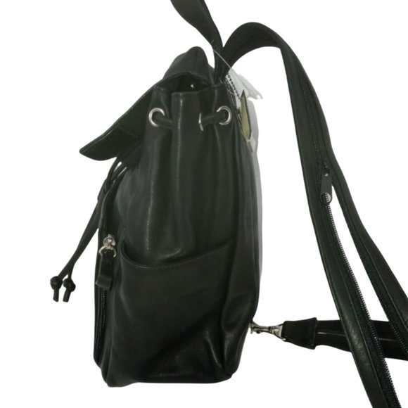 Y2K St Johns Bay Mini Backpack Black Leather Purse Shoulder Bag - Picture 6 of 14